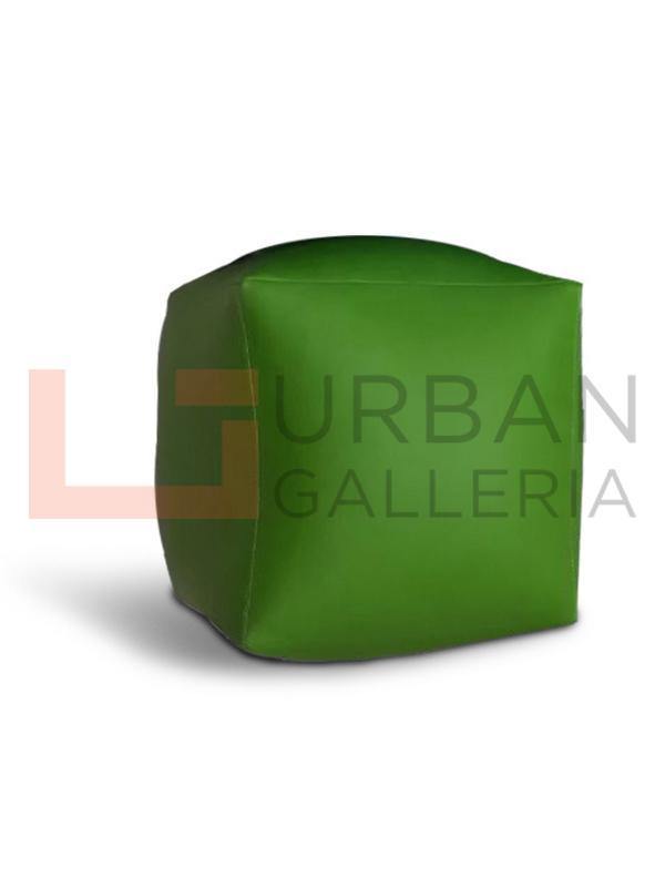 Artificial Leather Plain Square Stool Bean Bag - Urban Galleria