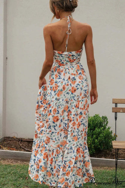 Asiah Halter Neck Maxi Dress