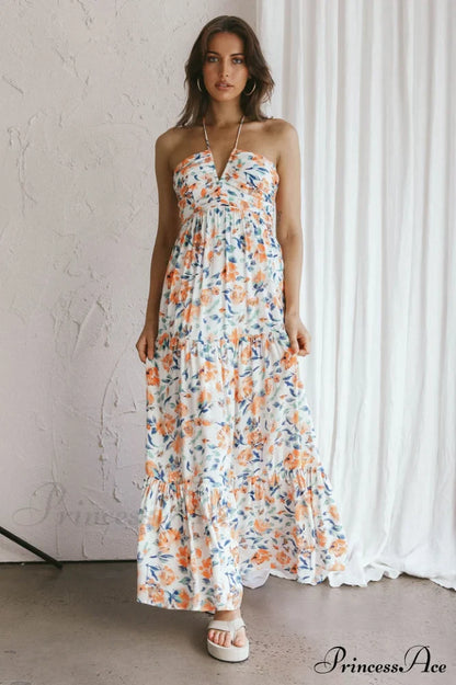 Asiah Halter Neck Maxi Dress