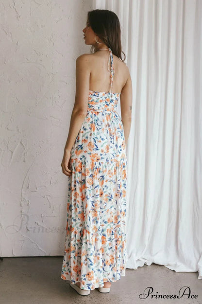 Asiah Halter Neck Maxi Dress