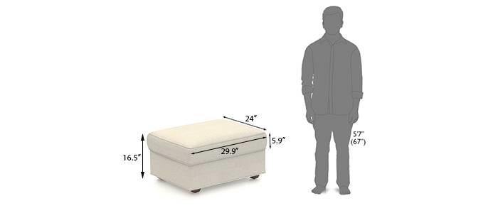 Austin Ottoman - Dark Brown - Urban Galleria