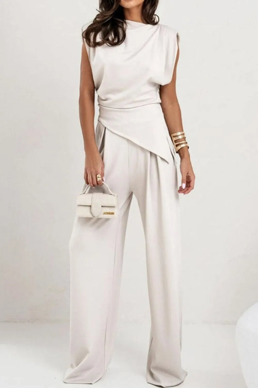 Hazel Blues® |  Round Neck Top and Pants Set