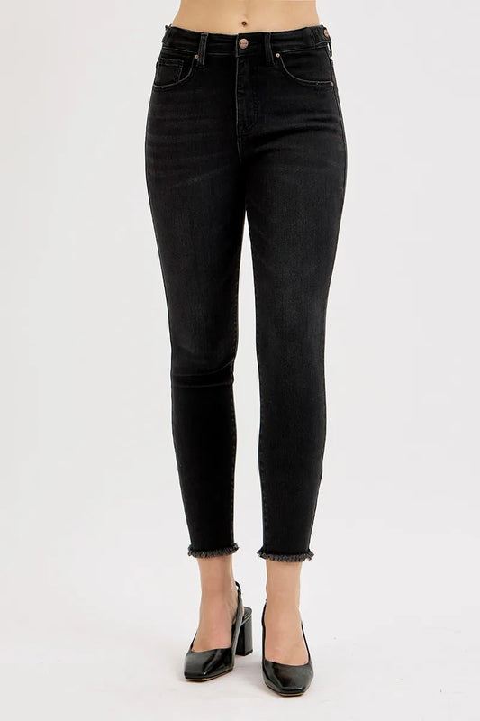 Hazel Blues® | RISEN Tummy Control High Rise Adjustable Waist Skinny Jeans