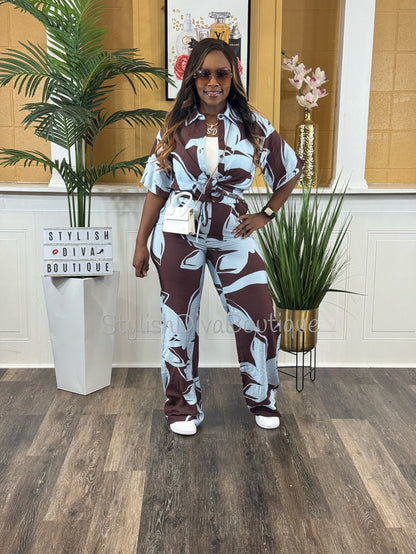 Bali Life Pants Set (Mocha Sky)