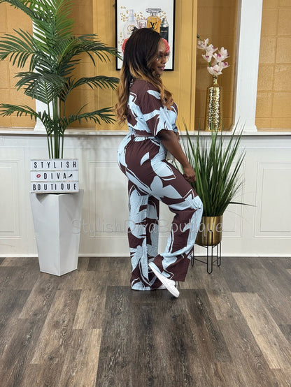 Bali Life Pants Set (Mocha Sky)