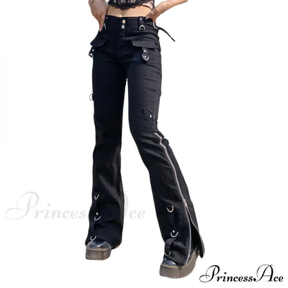 Bandage Low Waist Cargo Pants