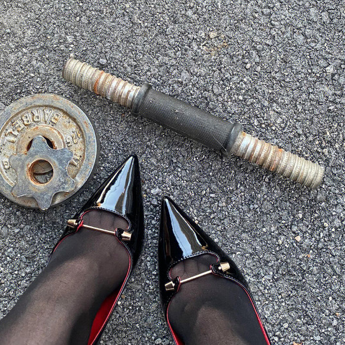 Bar High Heel Stiletto Pumps