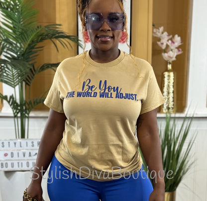 Be You Graphic Tee (Royal Blue Print)