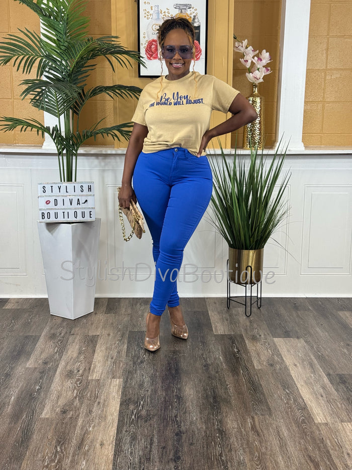 Be You Graphic Tee (Royal Blue Print)