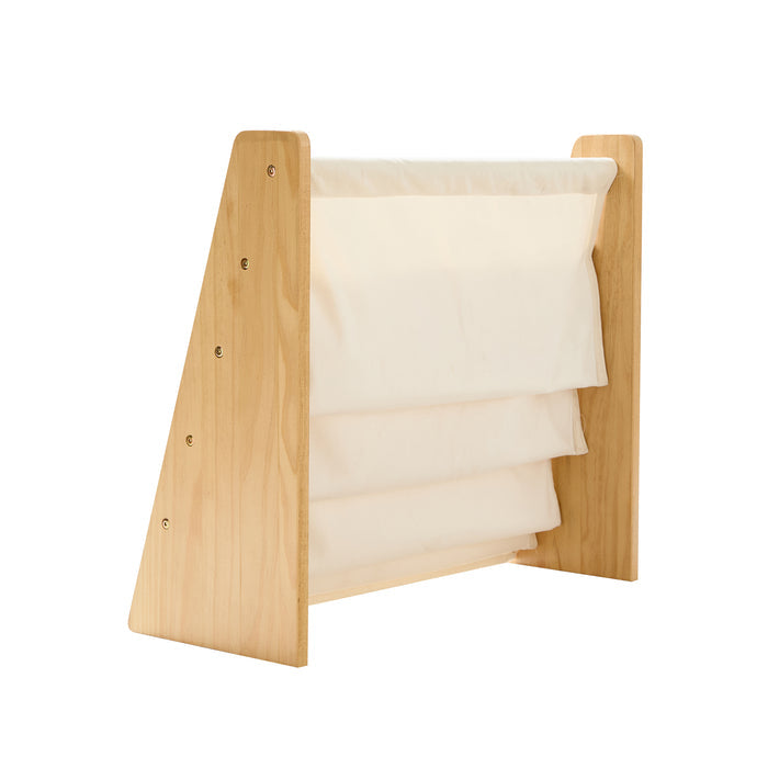 BILLUND - Etagère range-livres pour enfants en bois et tissu