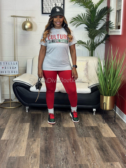 Butter Soft Microfiber Leggings up to 3XL (Deep Red)