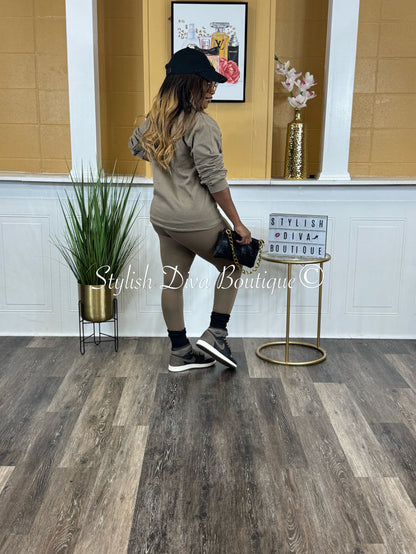 Butter Soft Microfiber Leggings up to 3XL (Mocha)