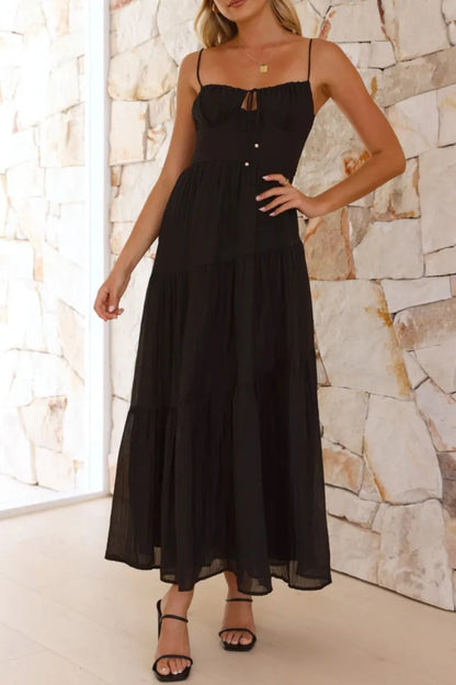 Hazel Blues® |  Ruched Smocked Back Cami Dress