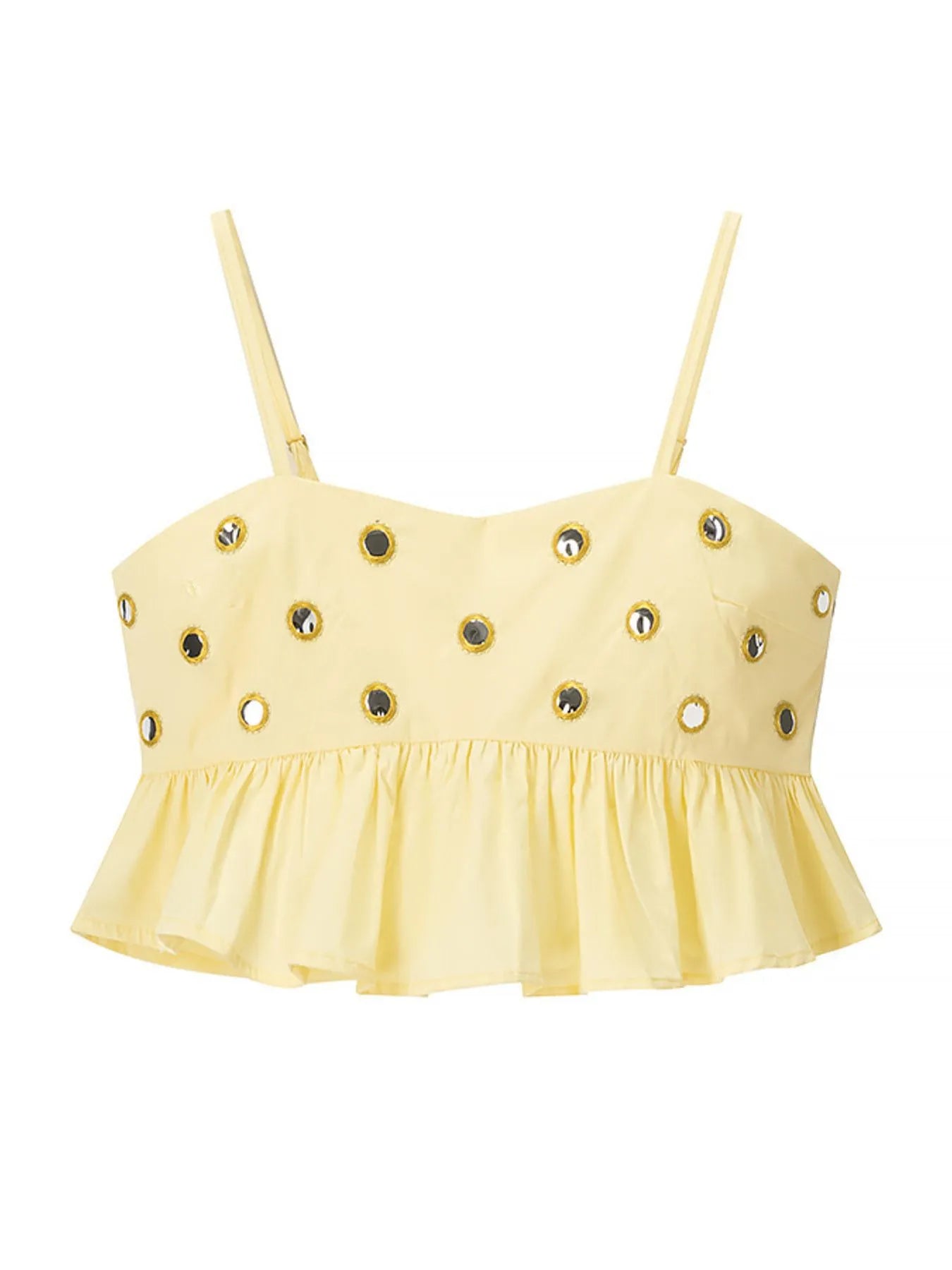 Hazel Blues® |  Eyelet Cami and Bubble Skirt Set