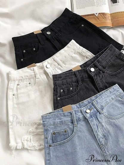 Casual High Waist Denim Shorts
