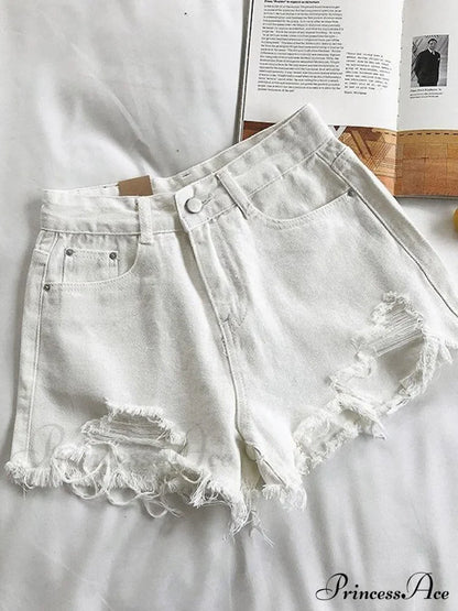 Casual High Waist Denim Shorts