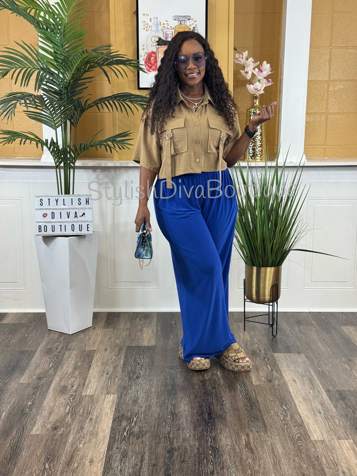 Ceya Button Front Crop Top (Mocha)