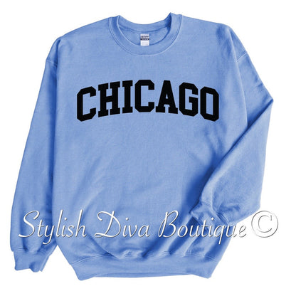 Chicago Sweatshirt Only up to 3XL (Black Print)