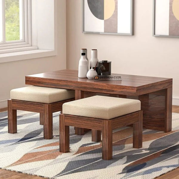 Conan Coffee Table with Stools