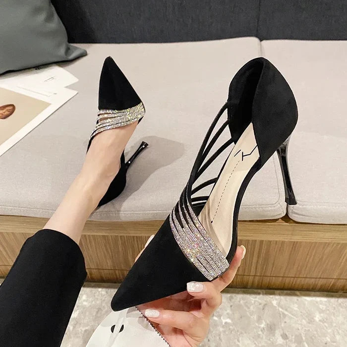 Crystal Trim High Heel Pumps
