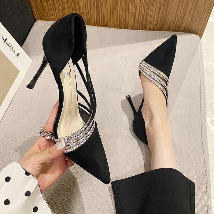 Crystal Trim High Heel Pumps