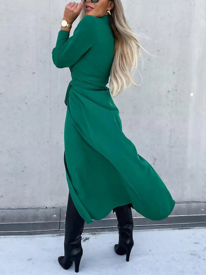 Hazel Blues® |  Button Front Long Sleeve Shirt Dress