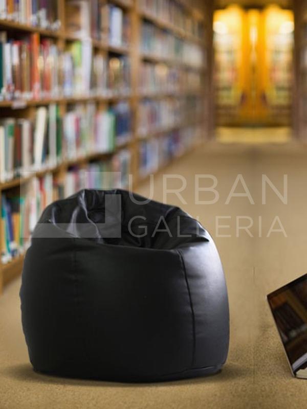 Dark Black Bean Bag