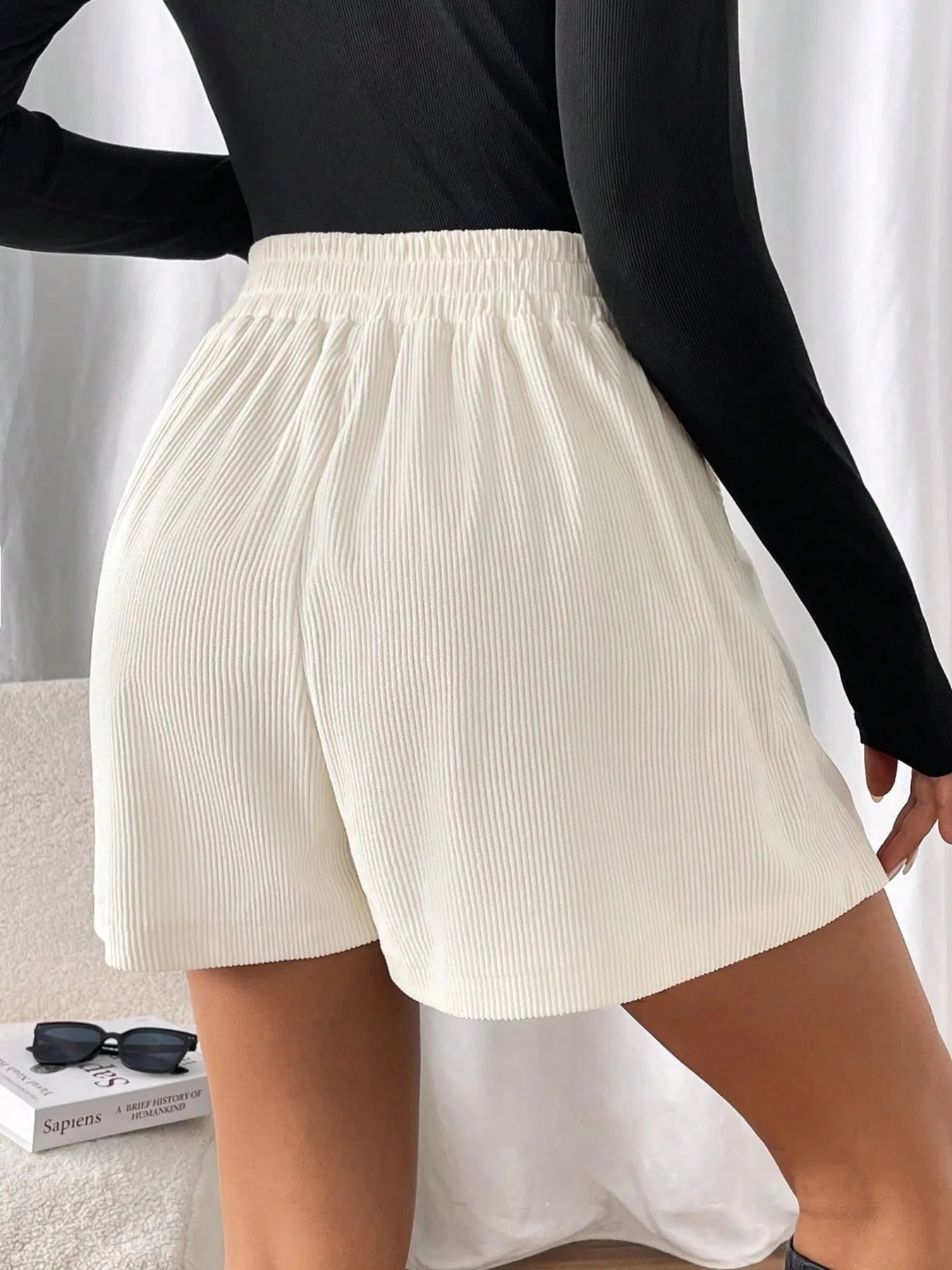 Hazel Blues® |  High Waisted Corduroy Shorts