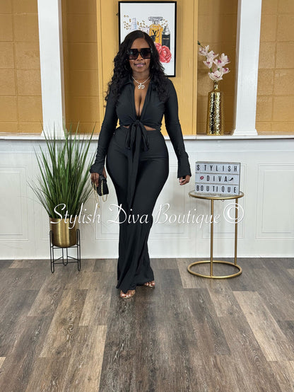 Desi 2pc Flare Set (Black)