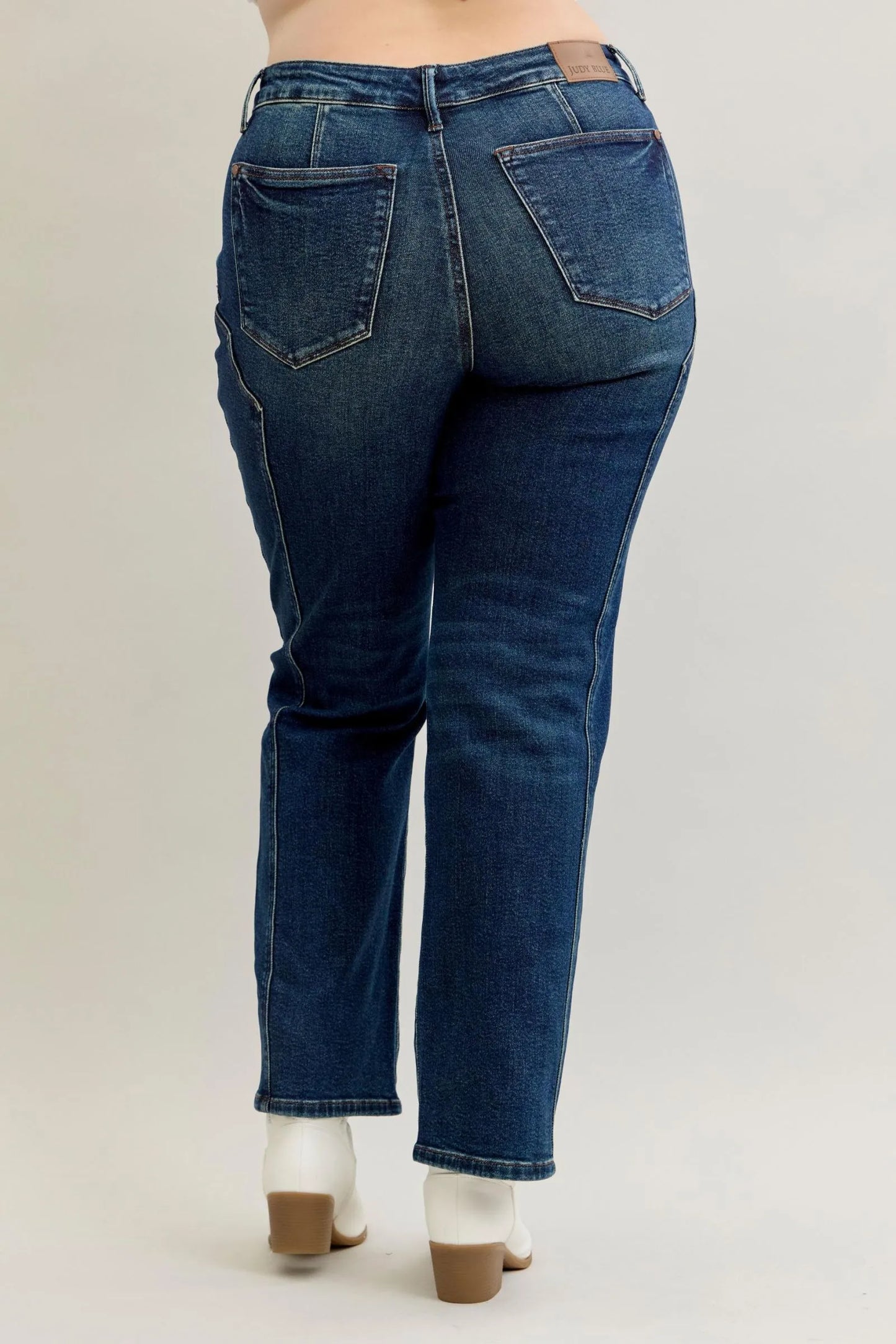 Hazel Blues® | Judy Blue Seam Detail Straight Leg Jeans