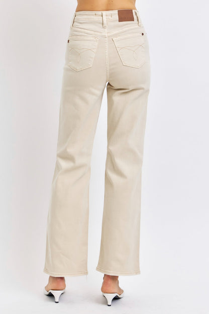 Hazel Blues® |  Judy Blue High Waist Distressed Wide Leg Jeans