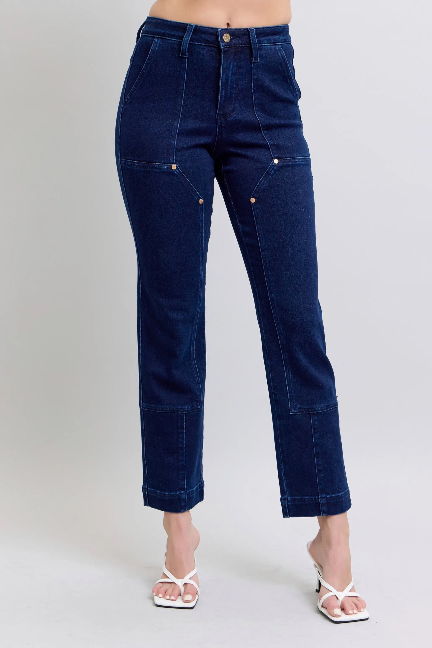 Hazel Blues® | Judy Blue Hw Work Wear Knee Patch Straight Jeans