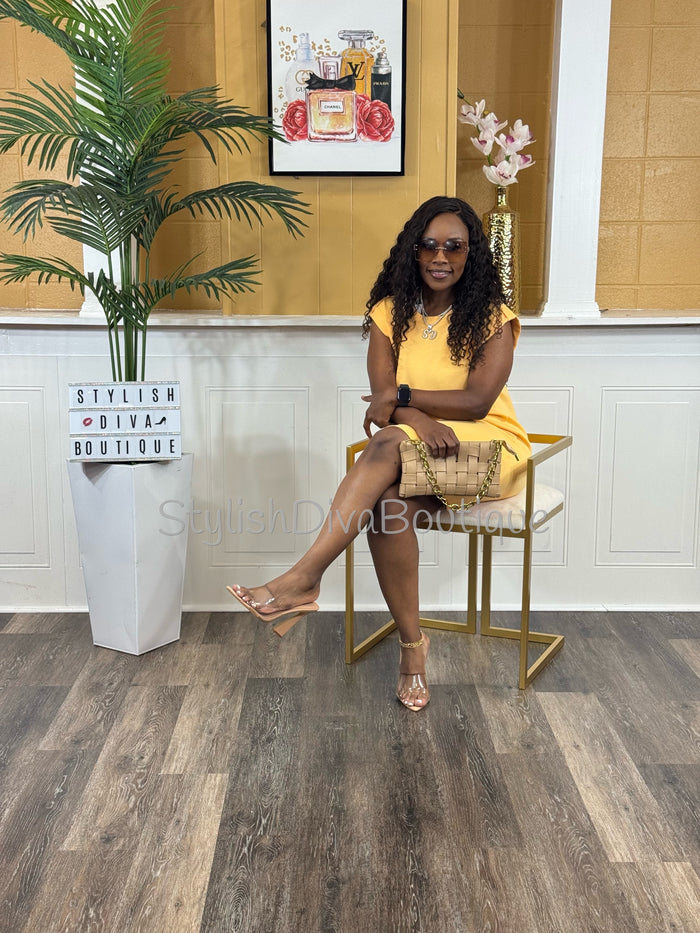 Easy Living Midi Dress (Sunkist Orange)