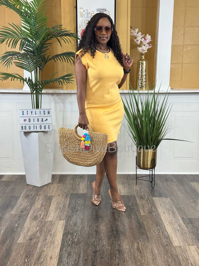 Easy Living Midi Dress (Sunkist Orange)