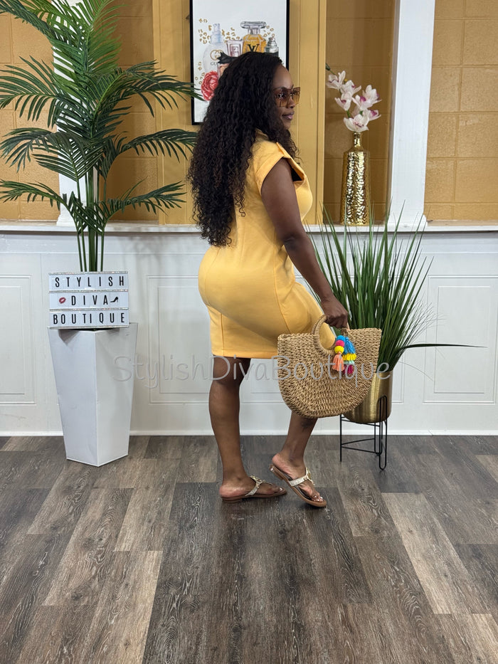 Easy Living Midi Dress (Sunkist Orange)