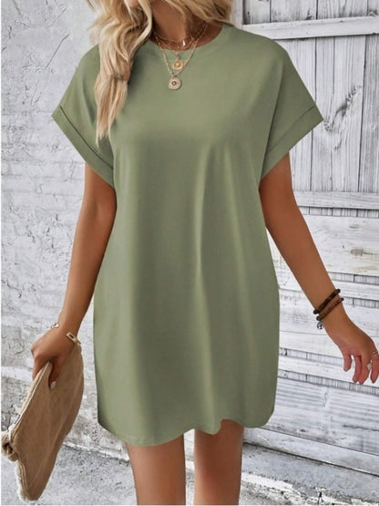 Hazel Blues® |  Short Sleeve Mini Tee Dress with Pockets