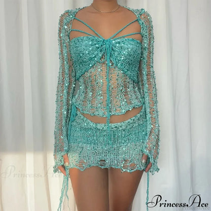 Elegant Knit Two Piece Set