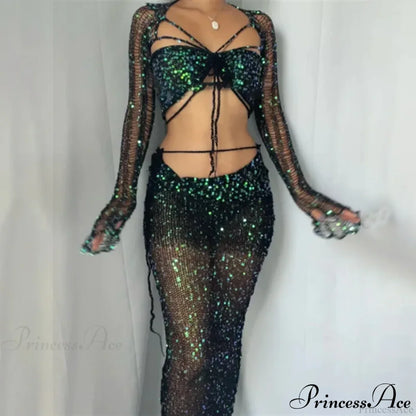 Elegant Knit Two Piece Set