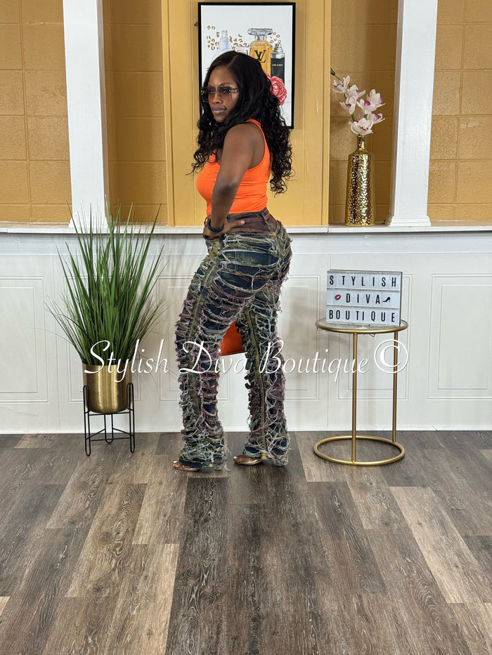 Elise One Shoulder Top (Orange)