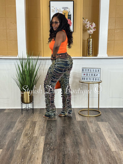 Elise One Shoulder Top (Orange)