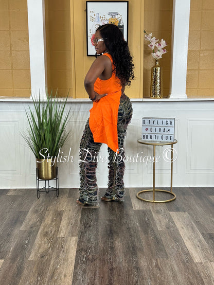 Elise One Shoulder Top (Orange)