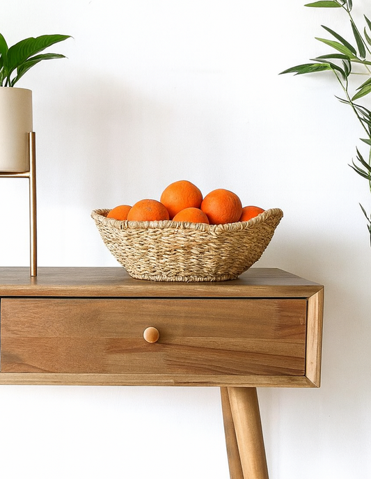 ELSA - Corbeille en fibres naturelles marron