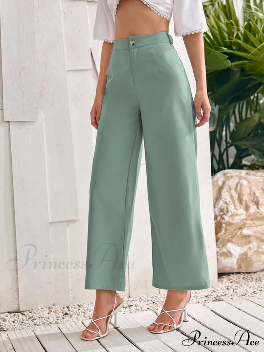 High Waist Wide Leg Trousers