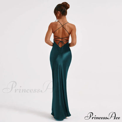 Emilia Satin Draped Gown