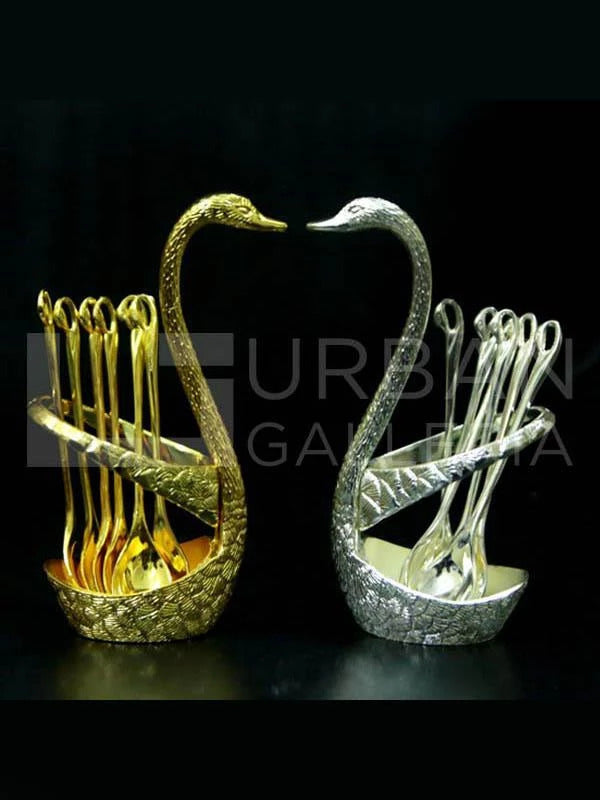 Engraved Swan Spoon