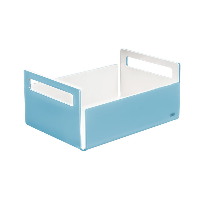 Satin Light Blue/White