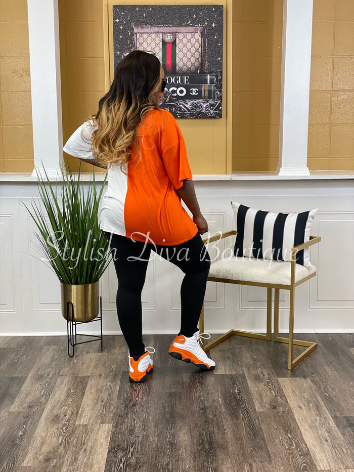 Game Day Two Tone Shirt (Orange/White)