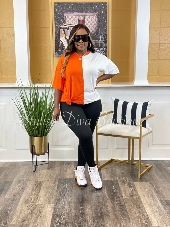 Game Day Two Tone Shirt (Orange/White)