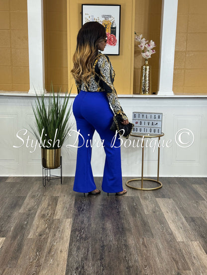 Gia Flare Pants (Bright Blue)