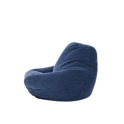 GRANA - Pouf en velours côtelé bleu
